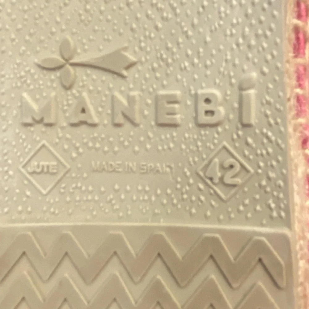 MANEBI Hamptons Suede Espadrilles Pink Jute Sole Women’s‎ Shoes Size 42 (US 12)